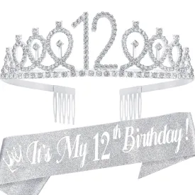 12th Birthday, 12th Birthday Decorations for Girls, 12th Birthday Sash, 12th Birthday