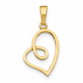 14k Childrens Heart Pendant