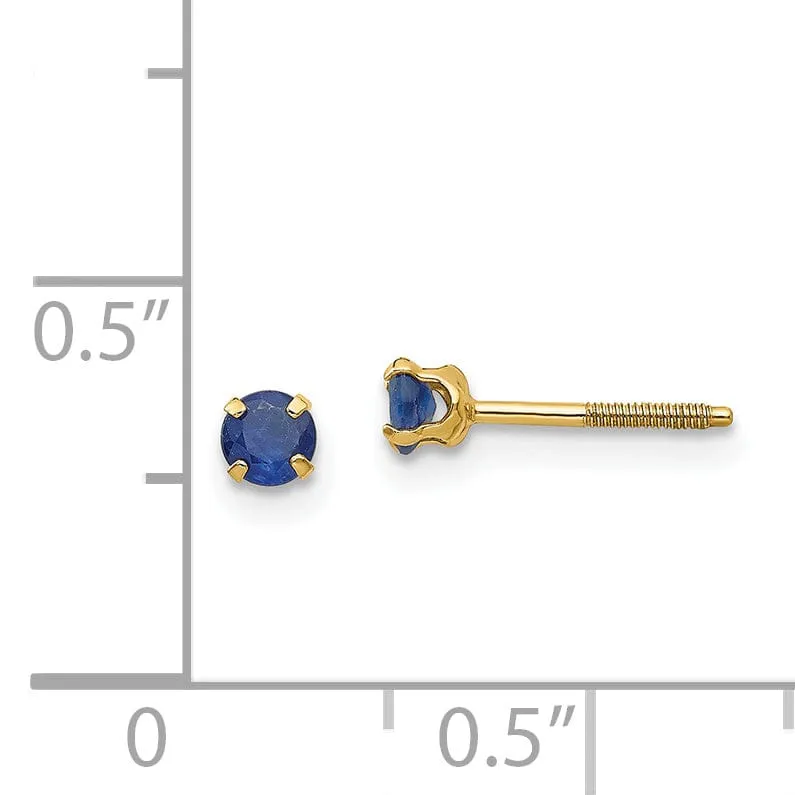 14k Yellow Gold Madi K Sapphire Birthstone Earring