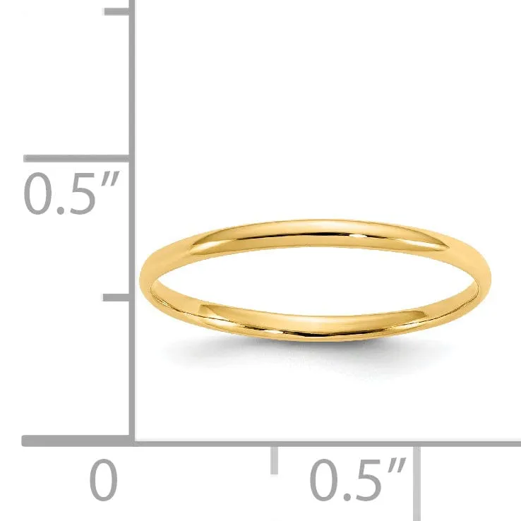 14k Yellow Gold Polished Baby Ring