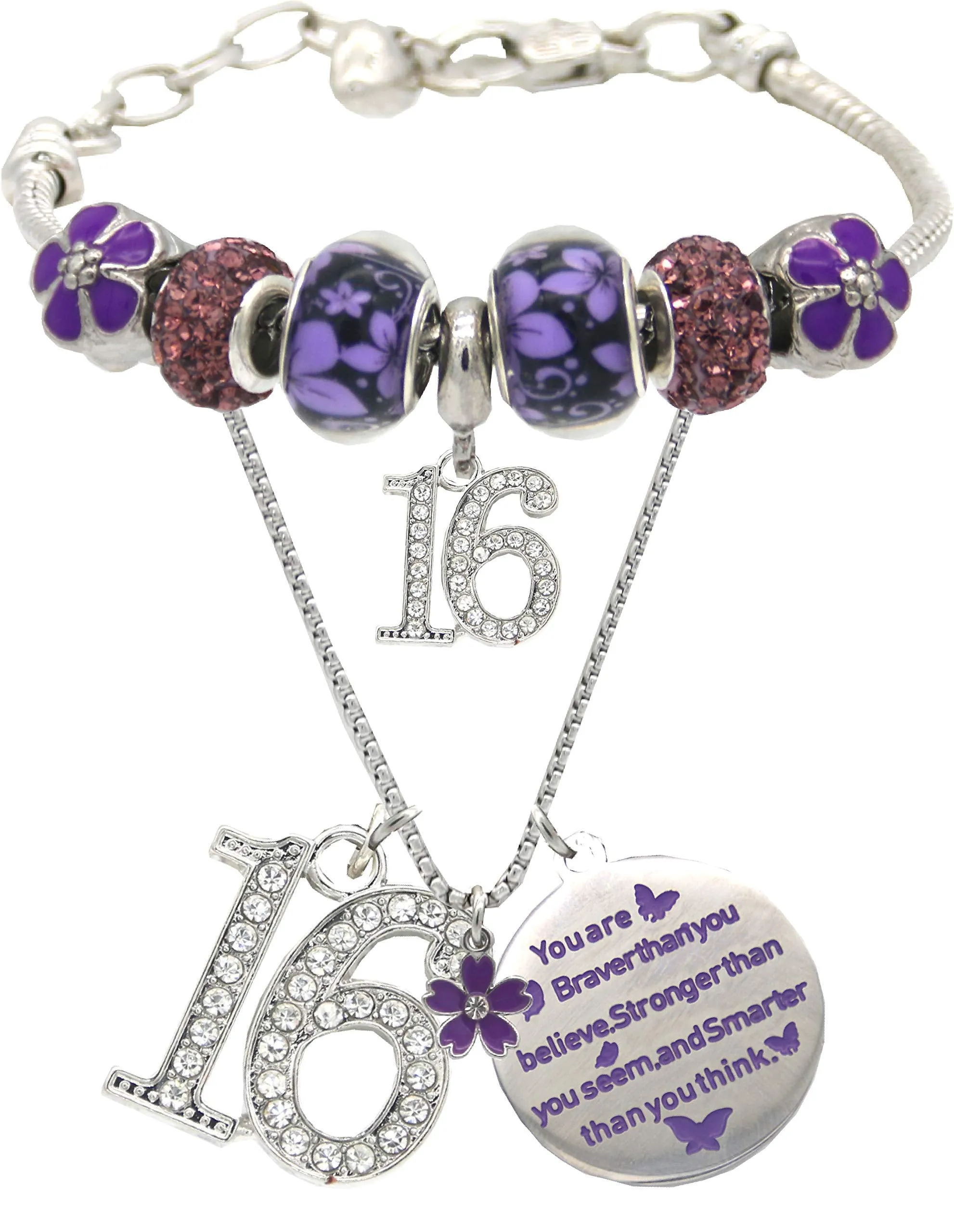 16th Birthday, 16 Year Old Birthday, 16th Birthday Girl, 16th Birthday Bracelet, 16th