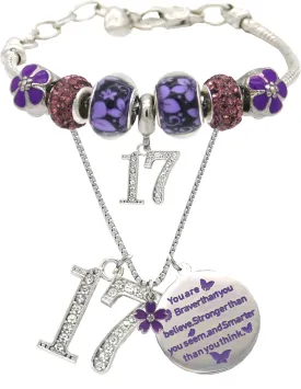 17th Birthday, 17 Year Old Birthday, 17th Birthday Girl, 17th Birthday Bracelet, 17th