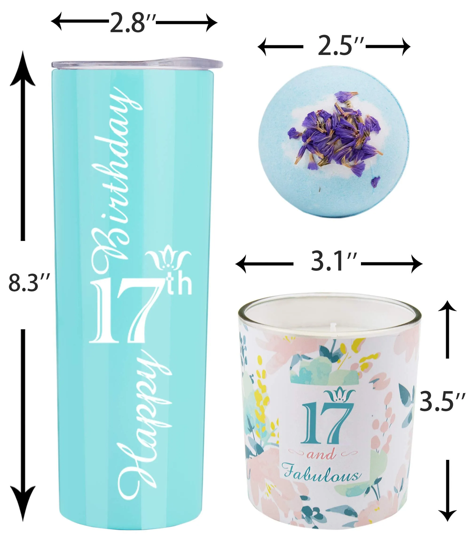 17th Birthday Gifts for Girl, Happy 17th Birthday, 17th Birthday Tumbler, Gifts for 17th