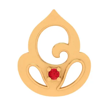 18k Gold Trendy Lord Ganesh Design Pendant Collection For The Season