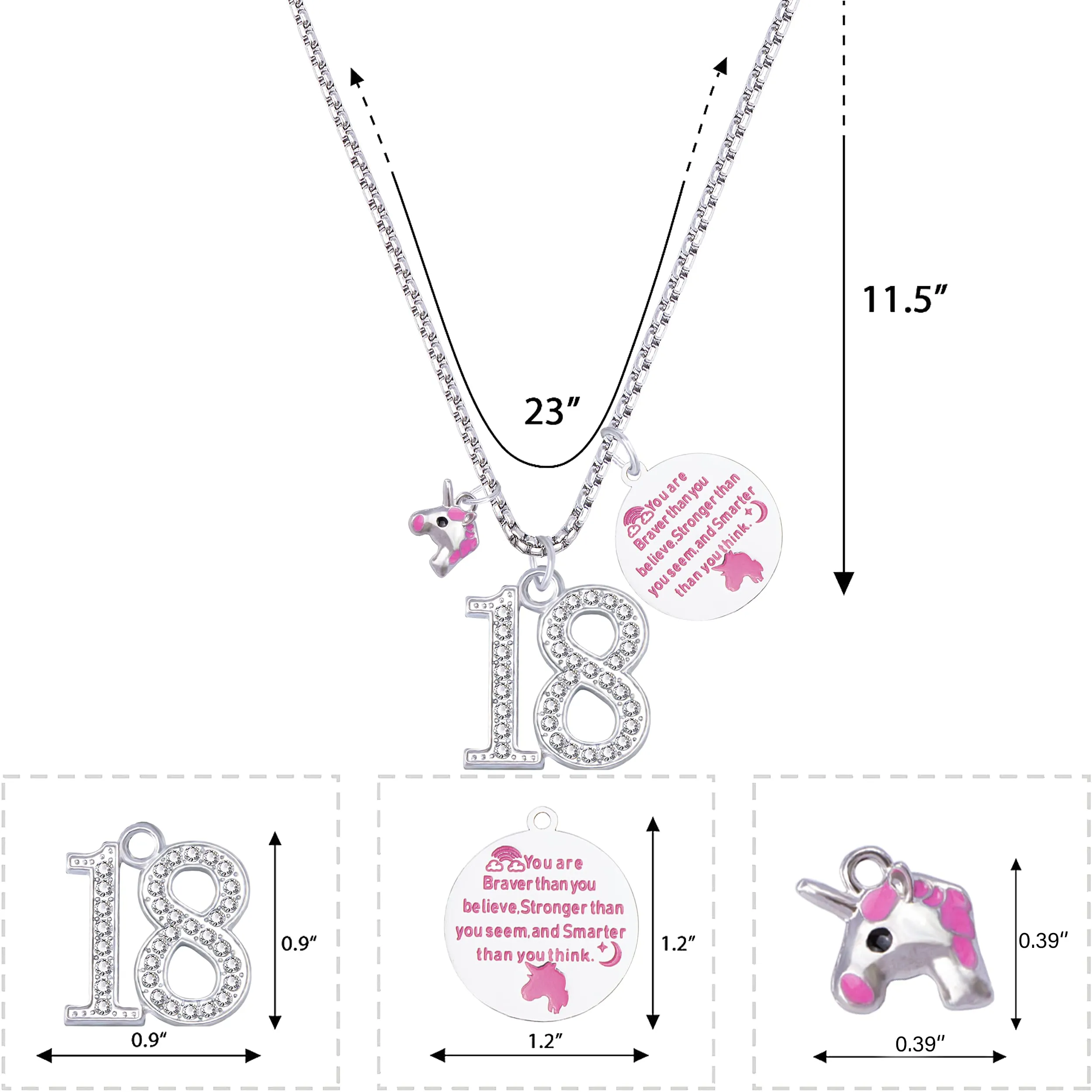 18th Birthday Bracelet,18th Birthday Jewelry for Daughter,18th Birthday Necklace,Happy