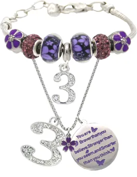 3rd Birthday, 3 Year Old Birthday, 3rd Birthday Girl, 3rd Birthday Bracelet, 3rd Birthday