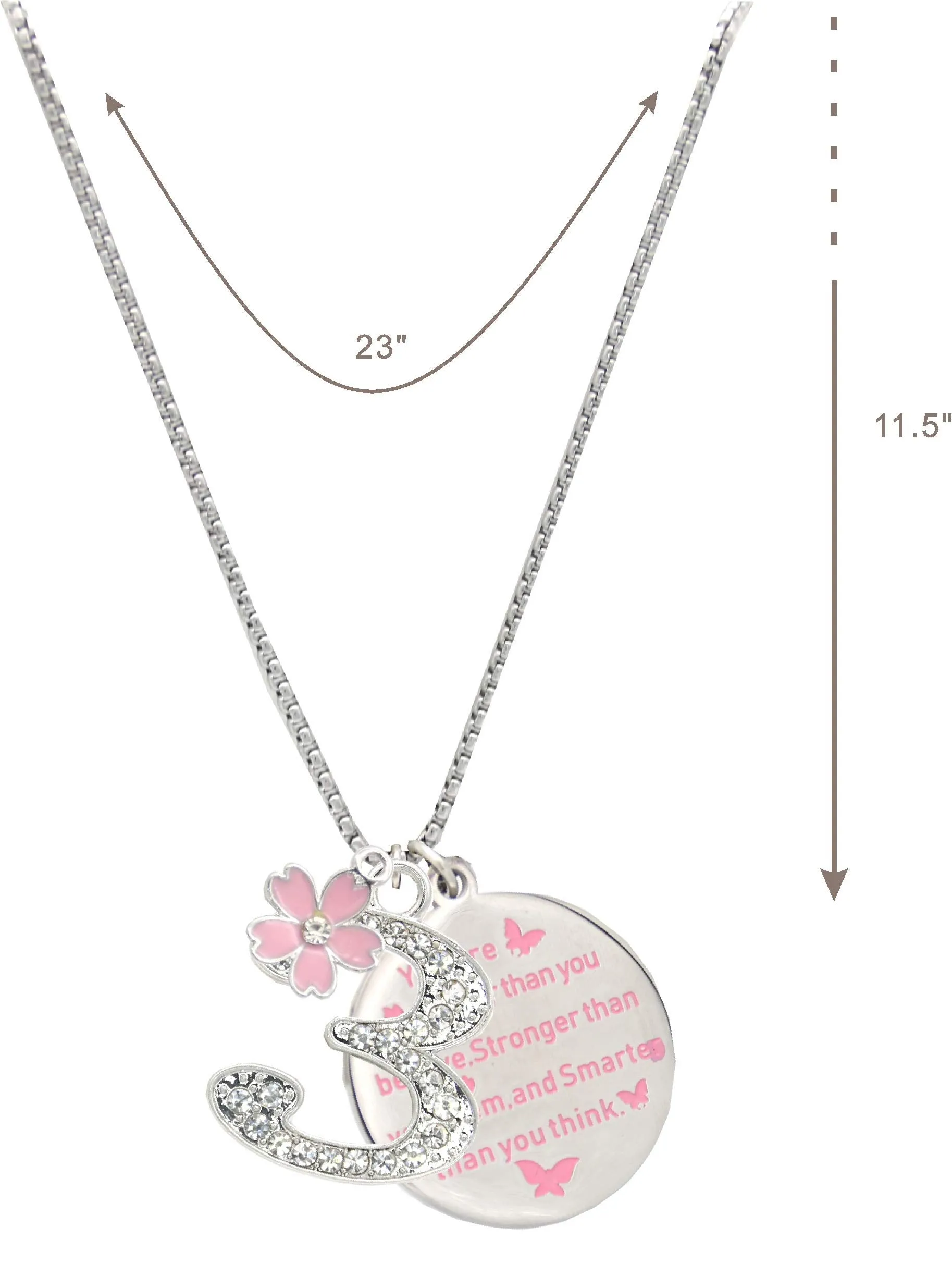 3rd Birthday, 3rd Birthday Gifts for Little Girl, 3rd Birthday Necklace, 3rd Birthday