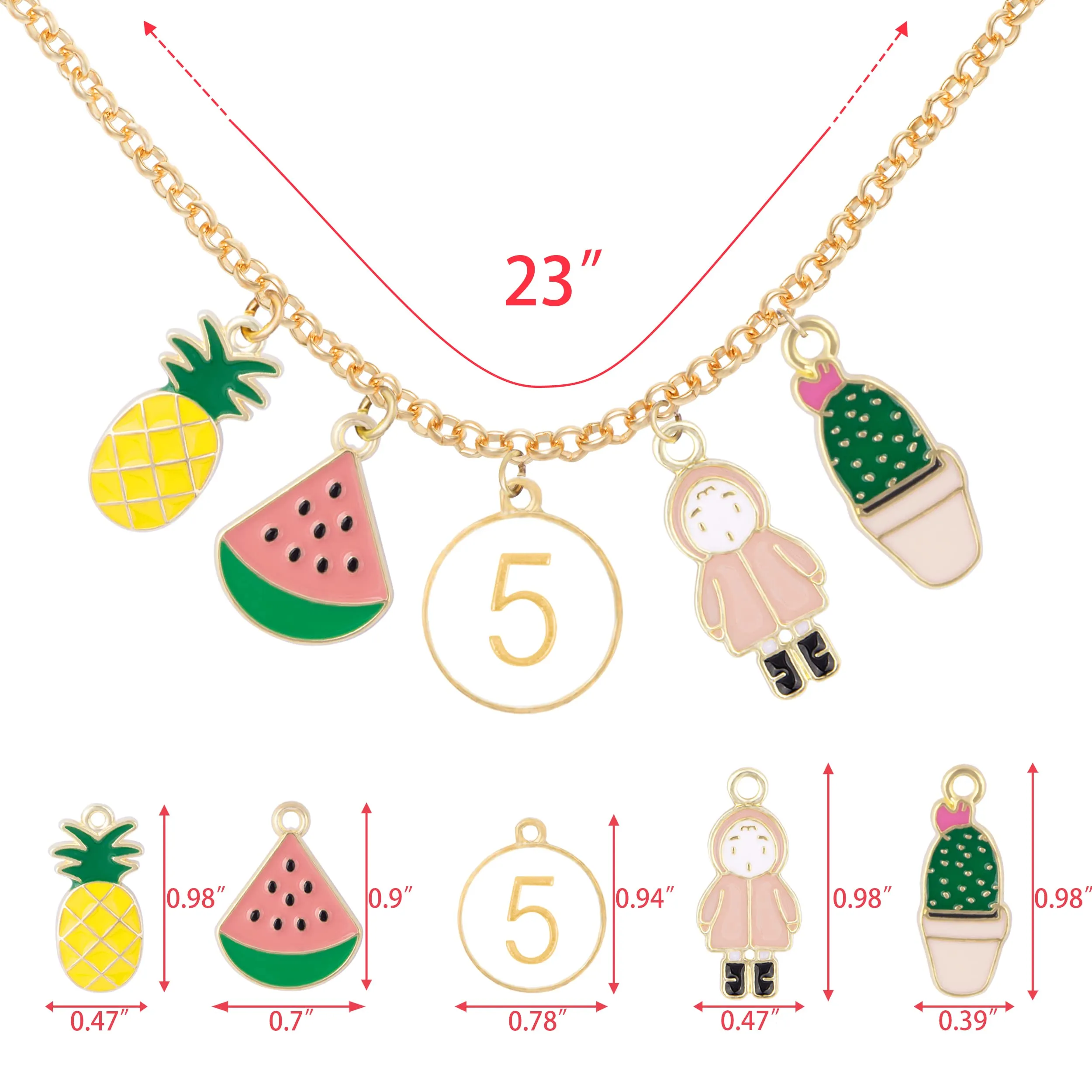 5th Birthday, 5th Birthday Decorations, 5th Birthday Necklace, 5th Birthday Jewelry, 5th