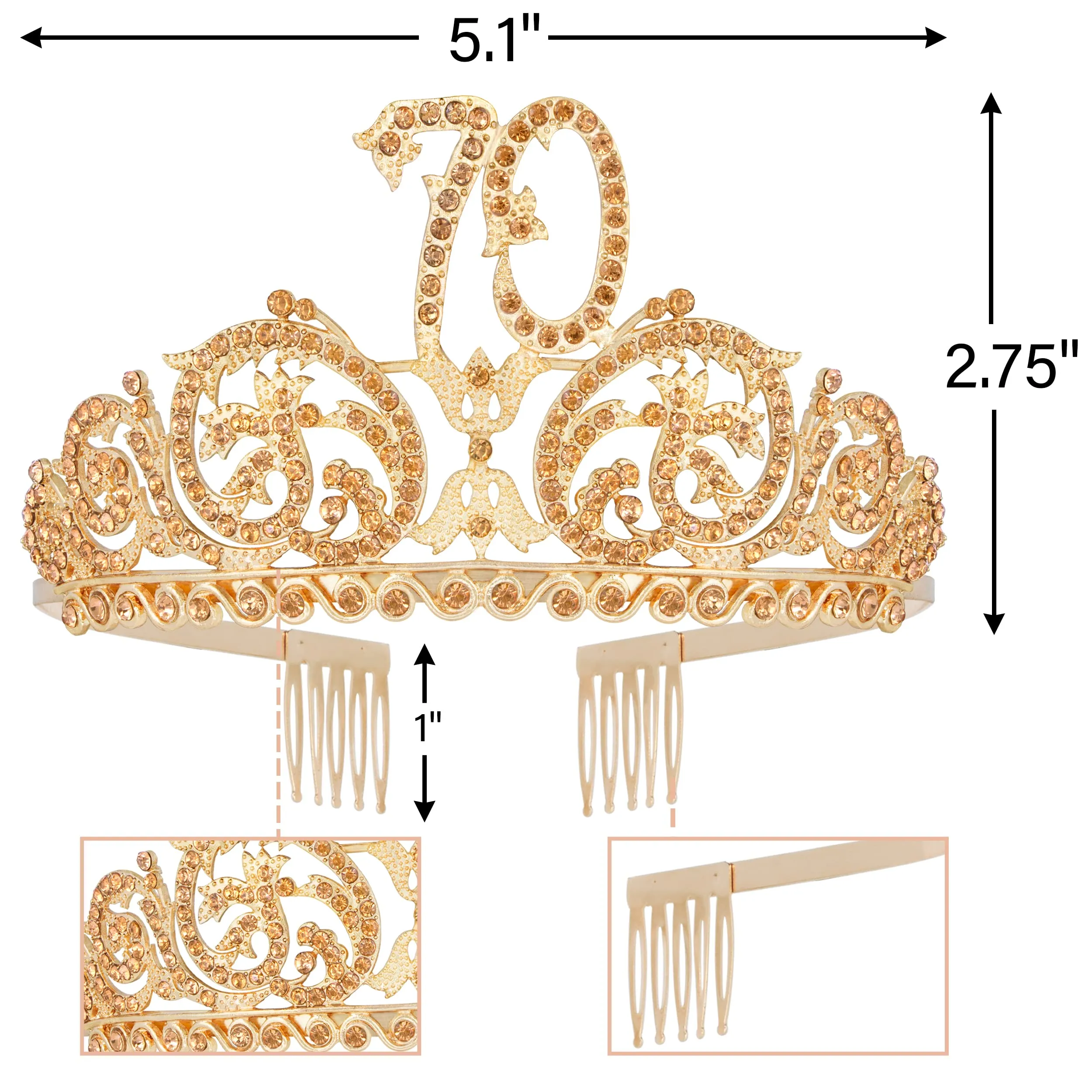 70th Birthday, 70th Birthday Decorations for Women, 70th Birthday Tiara, 70 Birthday