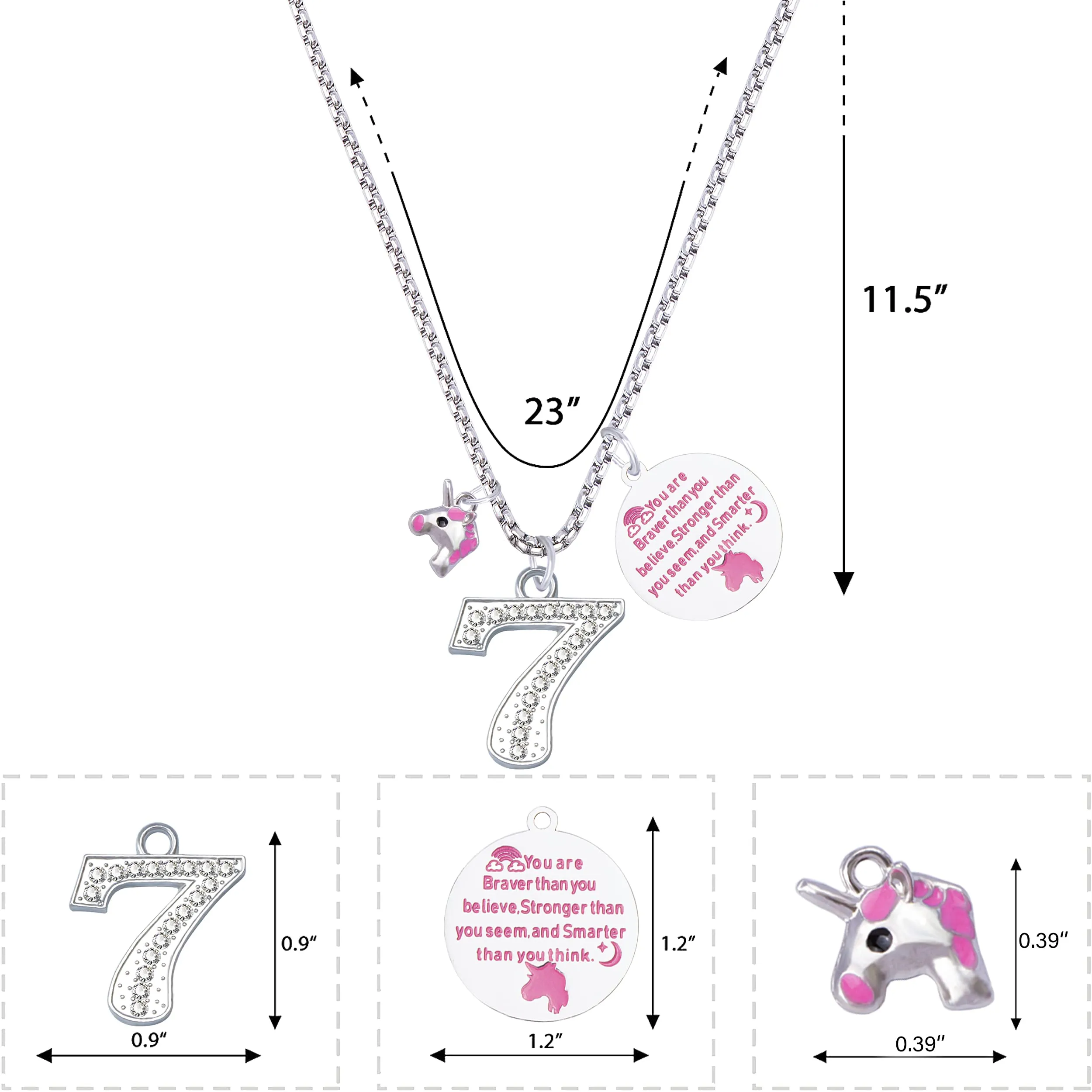 7th Birthday,7th Birthday Gifts for Girls, 7th Birthday Charm Bracelet, 7th Birthday