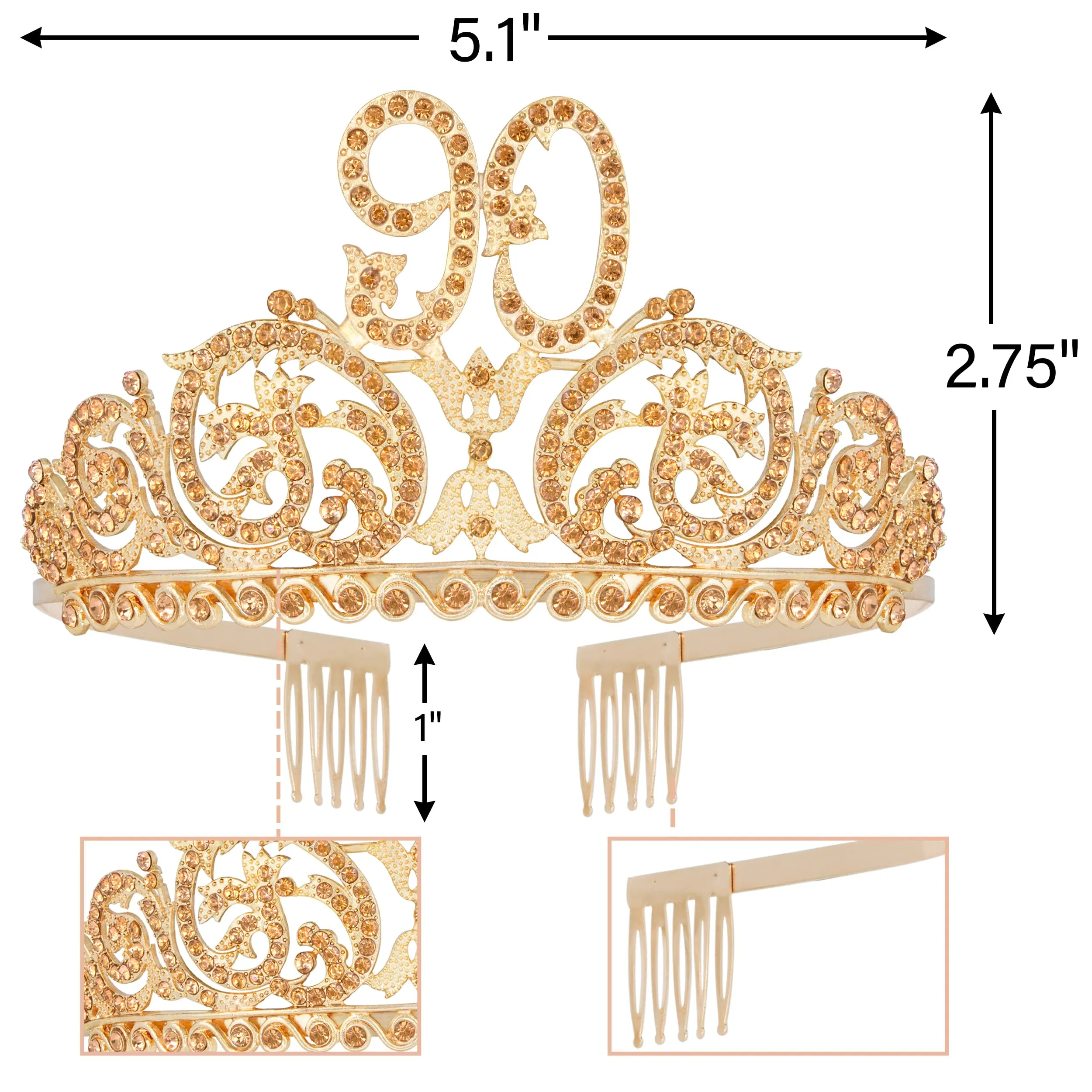 90th Birthday, 90th Birthday Decorations for Women, 90th Birthday Tiara, 90 Birthday