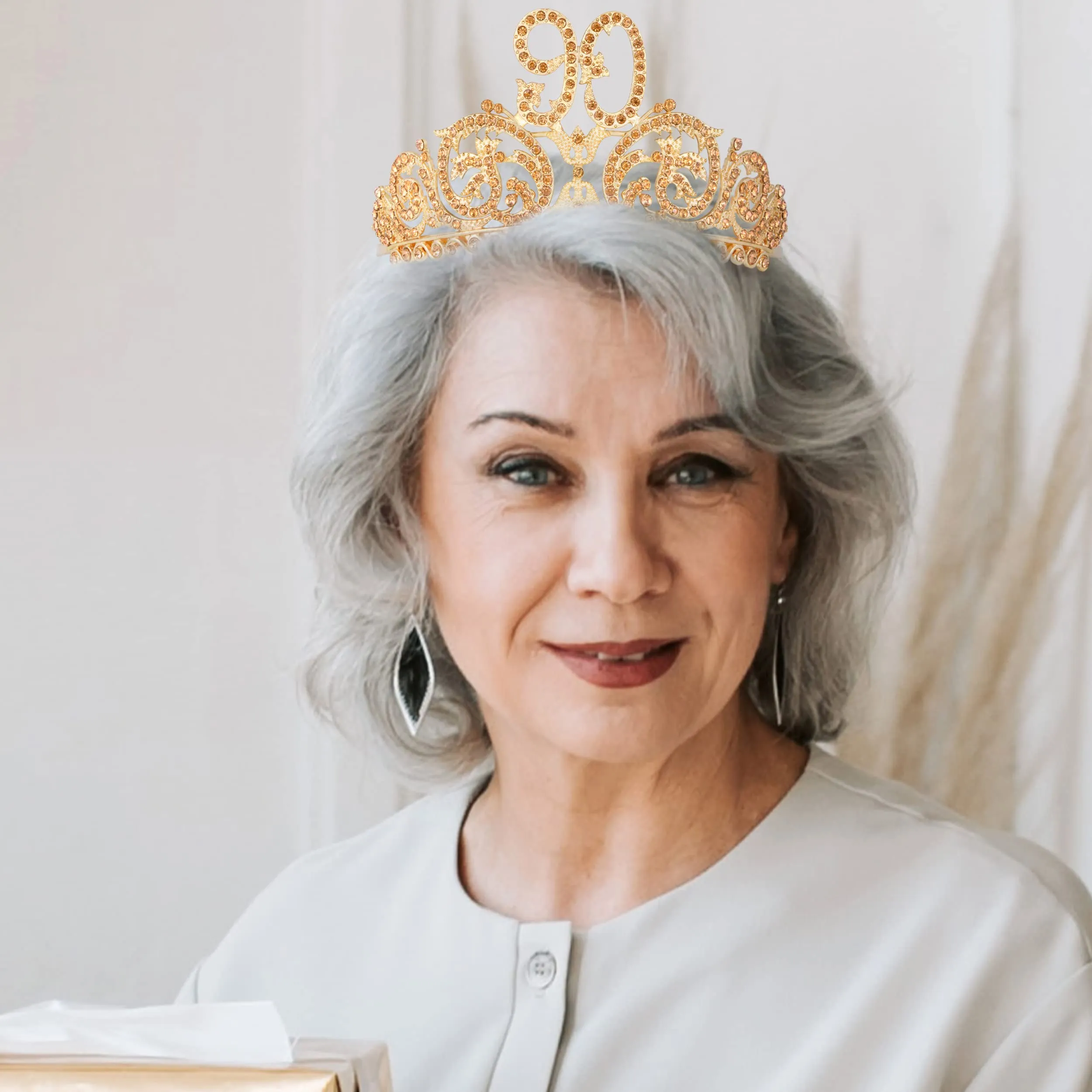 90th Birthday, 90th Birthday Decorations for Women, 90th Birthday Tiara, 90 Birthday