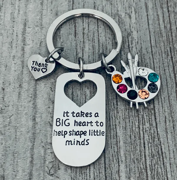 Art Teacher Keychain- Teach, Learn Inspire