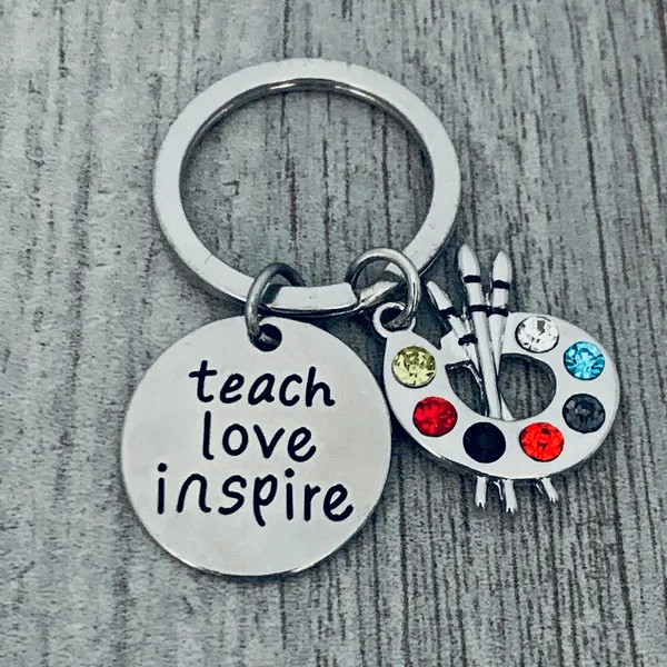 Art Teacher Keychain- Teach, Learn Inspire