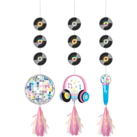 Birthday Beats Hanging Cutouts w/ Tassels (3/Pkg)