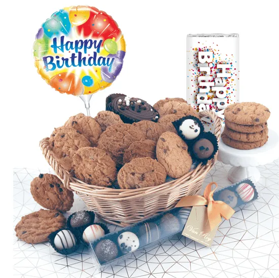 Birthday Luxury Chocolates and Cookies Gift Basket