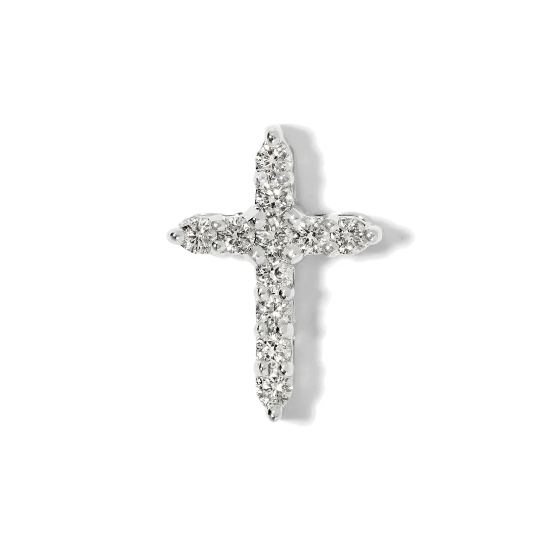 Breakfast at Tiffany's Cross - White Gold