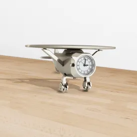 Celebr8 Mini Aeroplane Table Clock, Airplane Showpiece for Home Decor, Analog Tabletop Clock for Living Room, Desk Clock for Office, Customized Gift for Men, Personalized Gifts for Husband