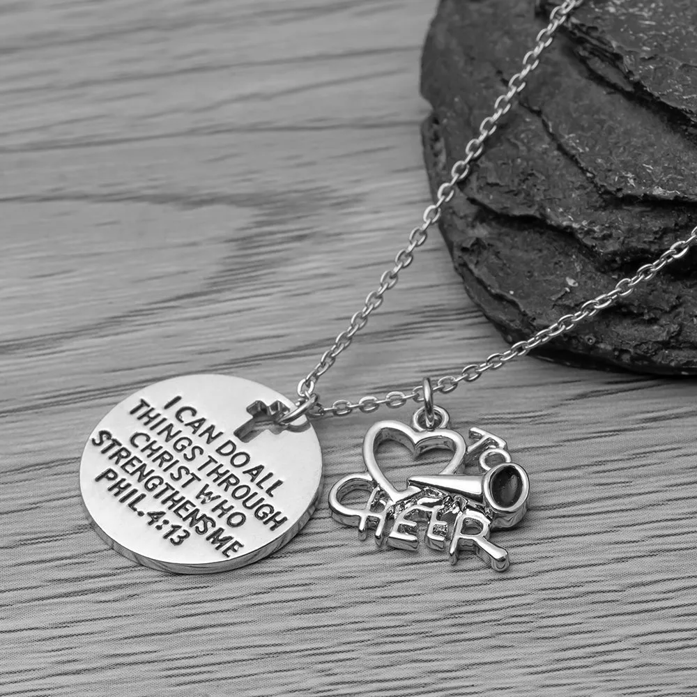 Cheer Necklace - I Can Do All Things Through Christ Who Strengthens