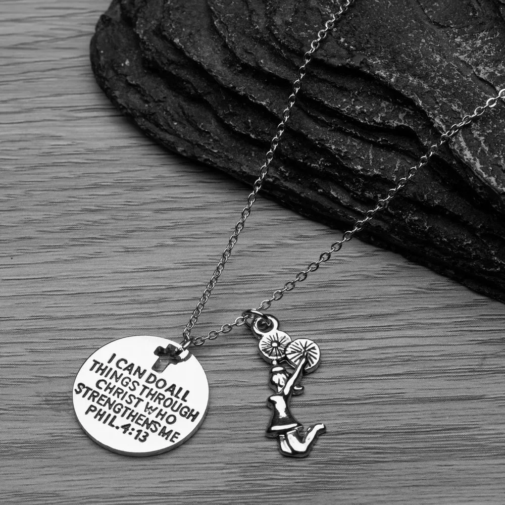 Cheer Necklace - I Can Do All Things Through Christ Who Strengthens