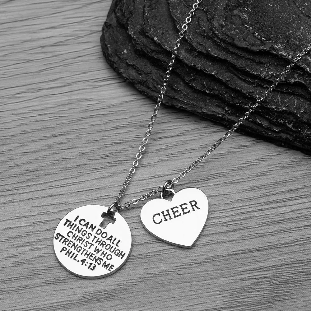 Cheer Necklace - I Can Do All Things Through Christ Who Strengthens