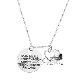 Cheer Necklace - I Can Do All Things Through Christ Who Strengthens