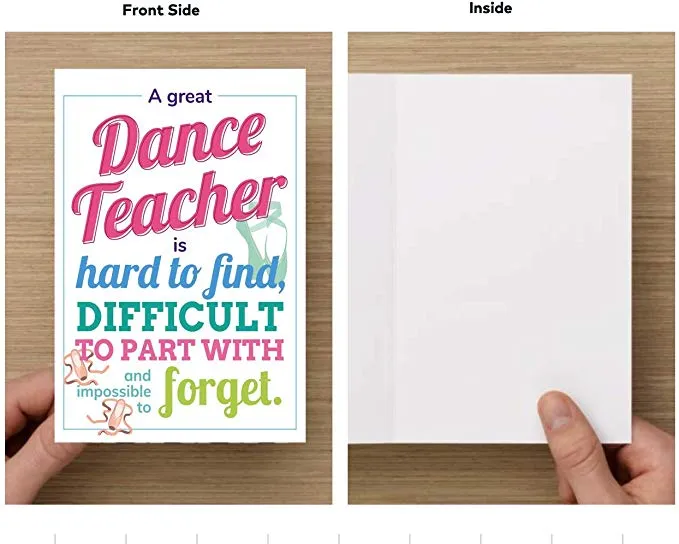 Dance Teacher Keychain & Card Gift Set