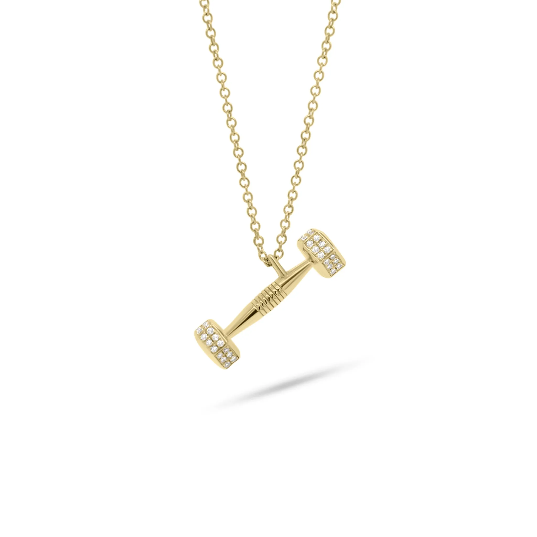 Diamond Dumbbell Pendant