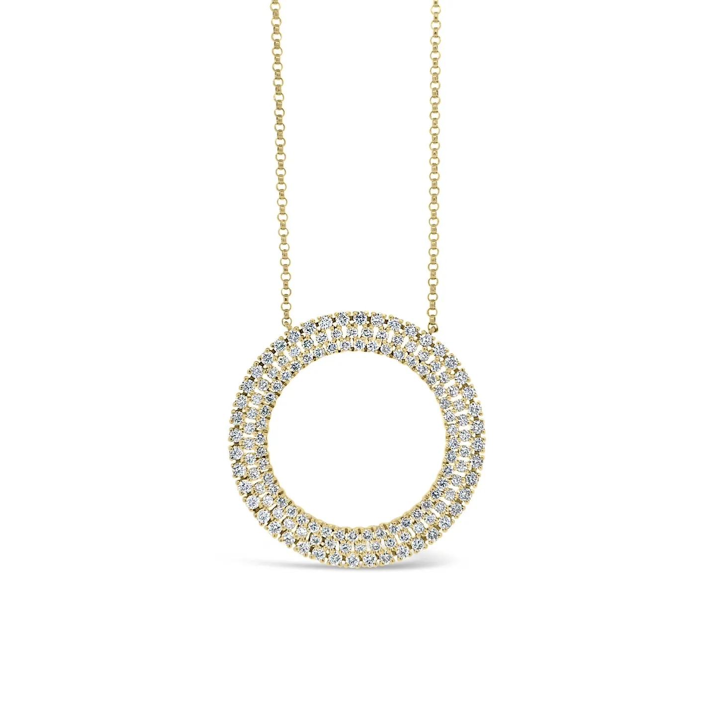 Diamond Open Circle Pendant Necklace