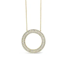 Diamond Open Circle Pendant Necklace