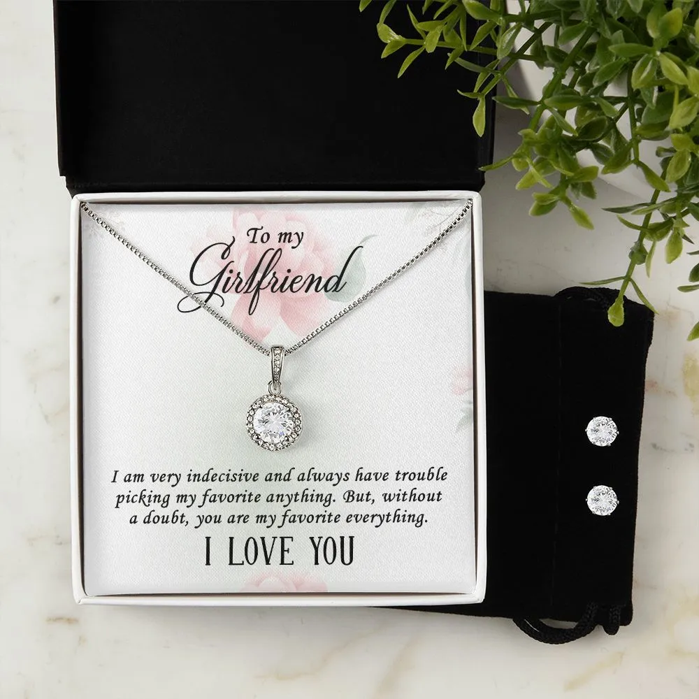 Eternal Hope Necklace   CZ Earring Set