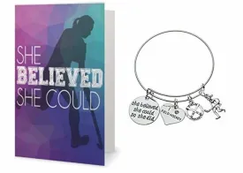 Field Hockey Bracelet & Card Gift Set