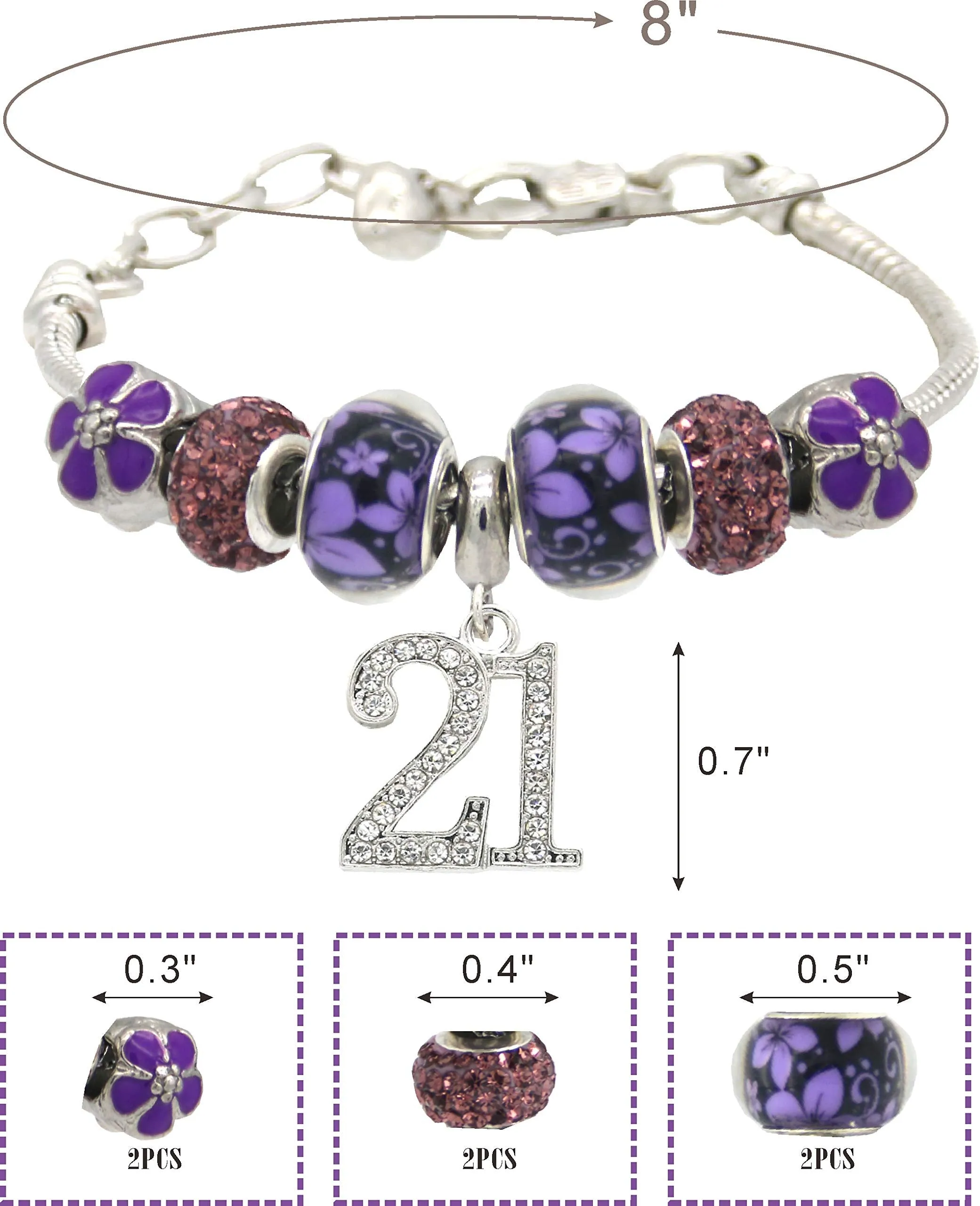 Finally 21st Birthday,21 Birthday Gifts for Girls,21st Birthday Bracelet,21st Birthday