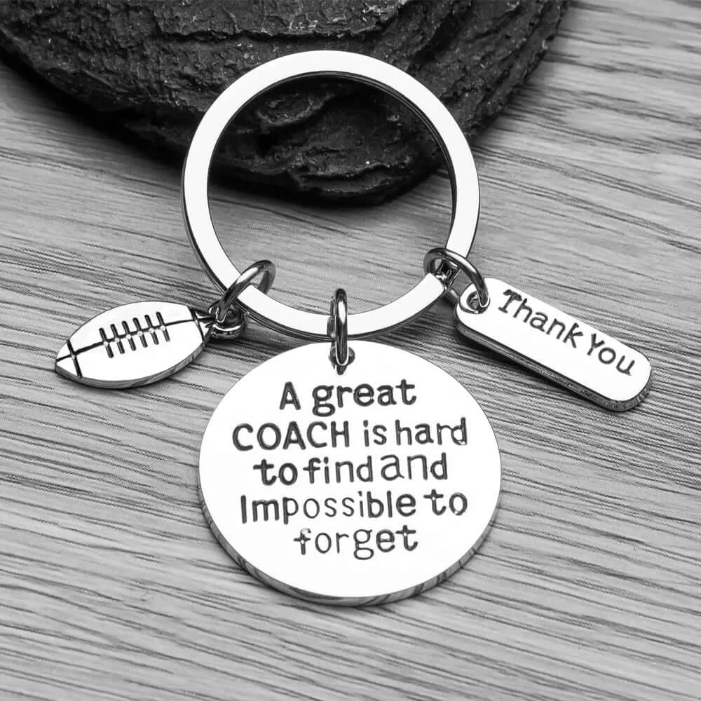 Football Great Coach is Hard to Find Keychain