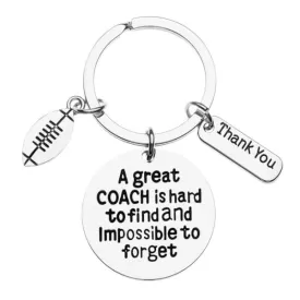 Football Great Coach is Hard to Find Keychain