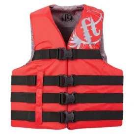 Full Throttle Teen Life Jacket Nylon-Red