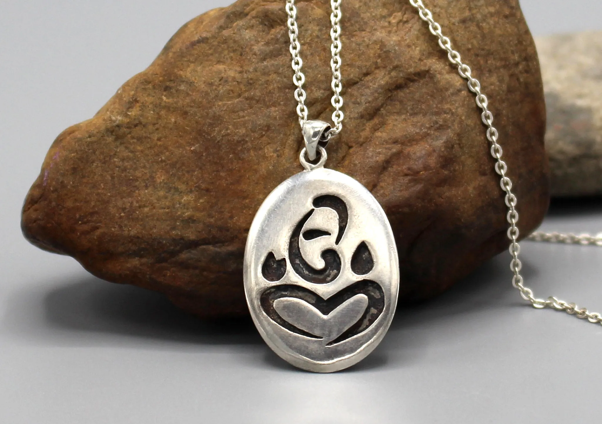 Ganesh Om Sterling Silver Pendant