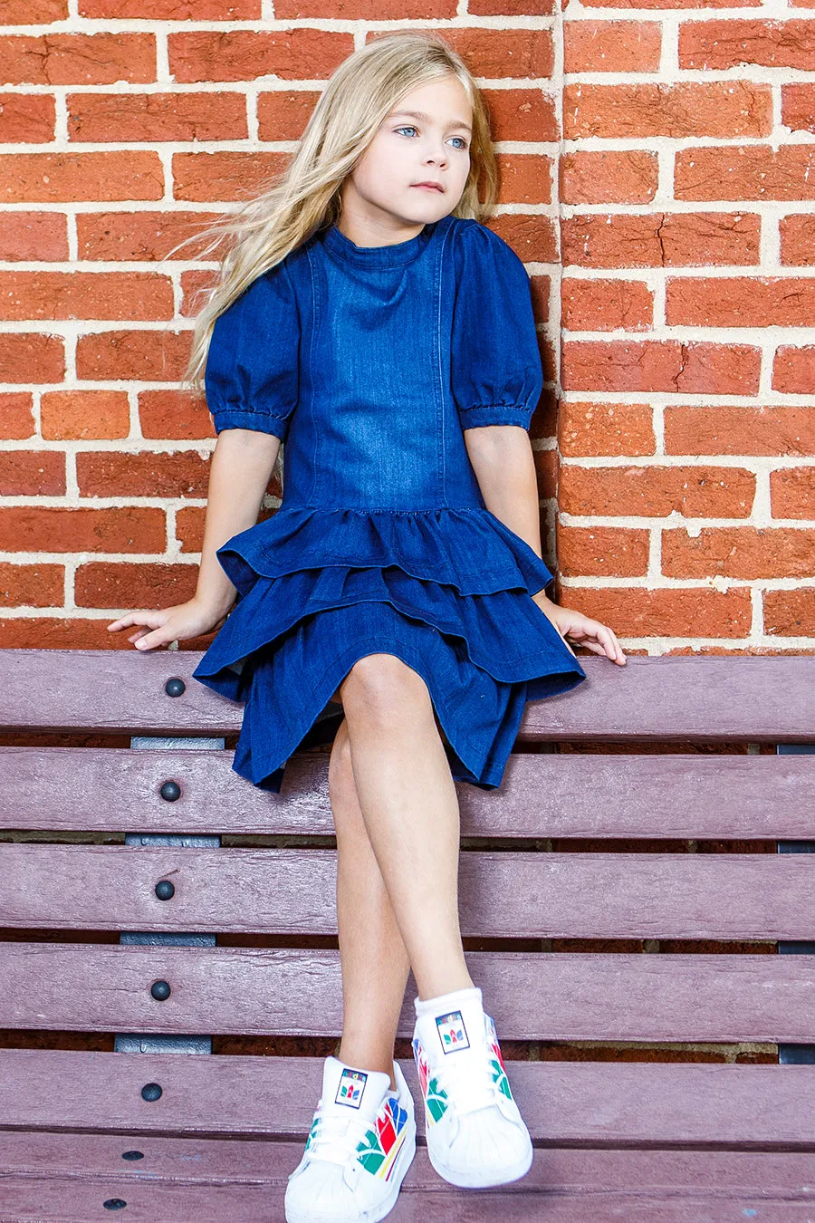 Girls Dress Habitual Kids Drop Waist Ruffle