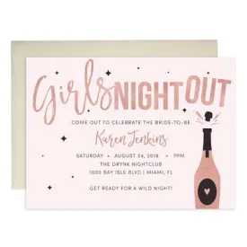 Girls Night Out Bachelorette Party Invitations