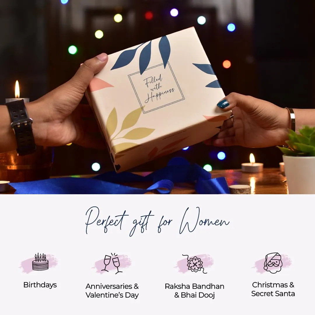 Gleevers Birthday Gift for Women|Gift Box of 2 with Candle(Black Amber Lavender,60g) & Stone Studded Bracelet|Anniversary Gift for Wife, Mothers Day Gift for Mom, Birthday Gift for Mother