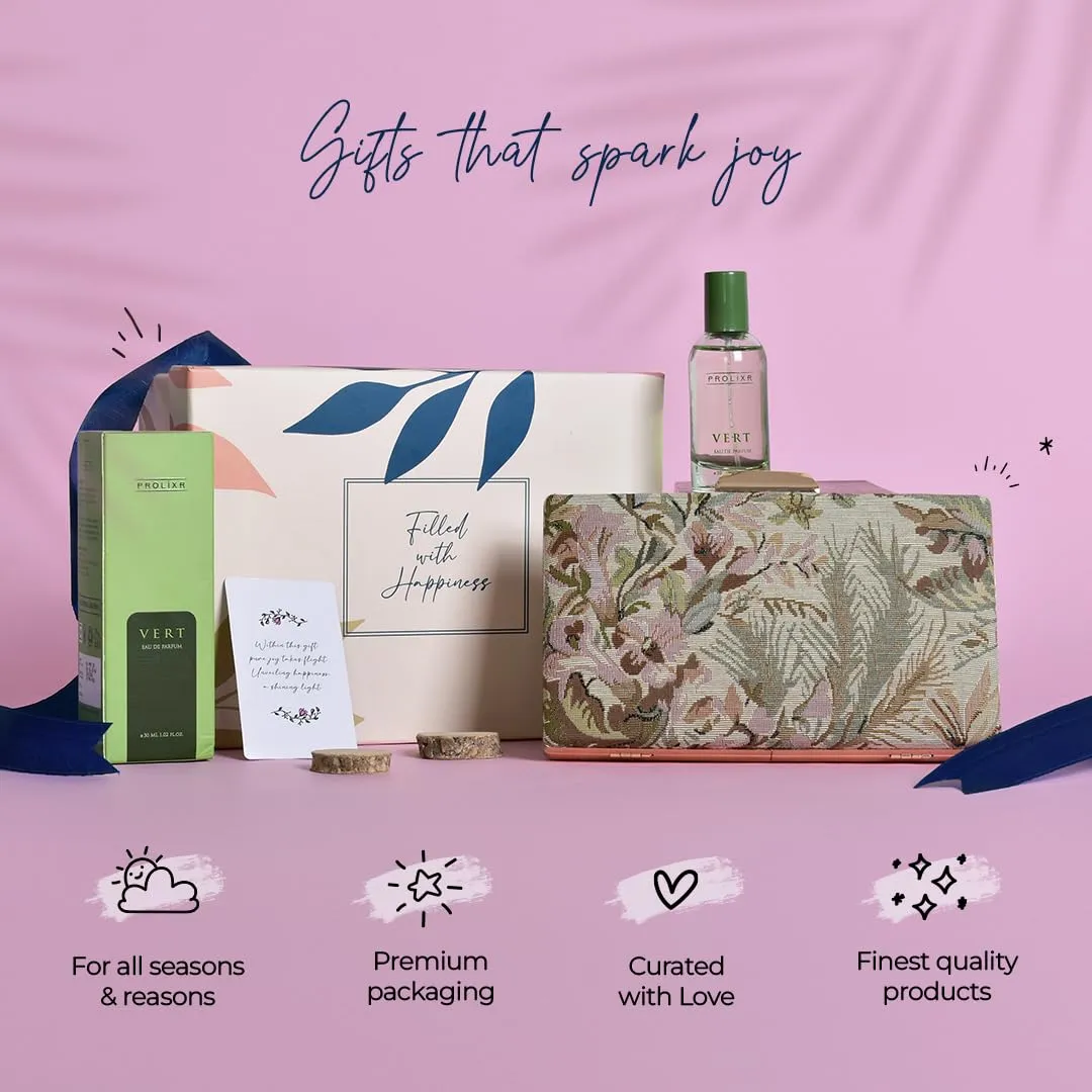 Gleevers Chic & Fragrant Gift for Women | Gift Box pack of 2 with Perfume(30 ml) & Stylish Sling Bag | Birthday Gift, Anniversary Gift, Valentine Gift, Secret Santa Gifts