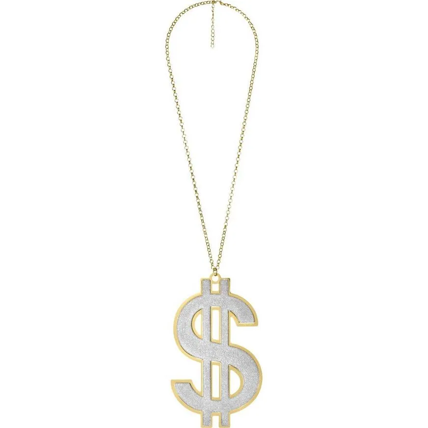 Glitter Super Dollar Sign Necklace | 1 ct