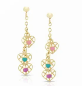 hanging earrings - butterfly or hearts