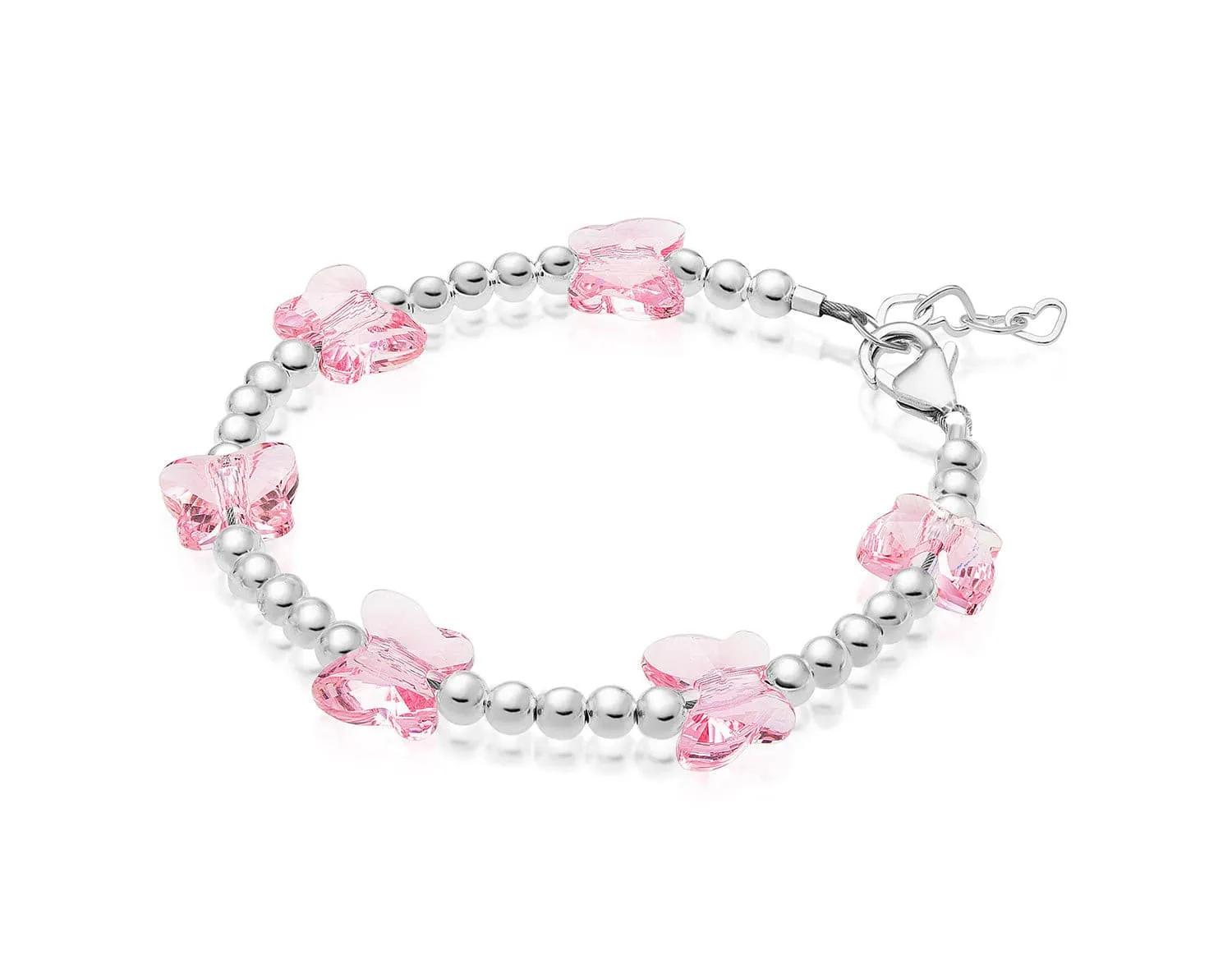 Infant Baby Girl Pink Butterfly Bracelet