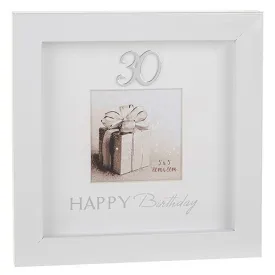 Joe Davies Modern White 30th Birthday Frame