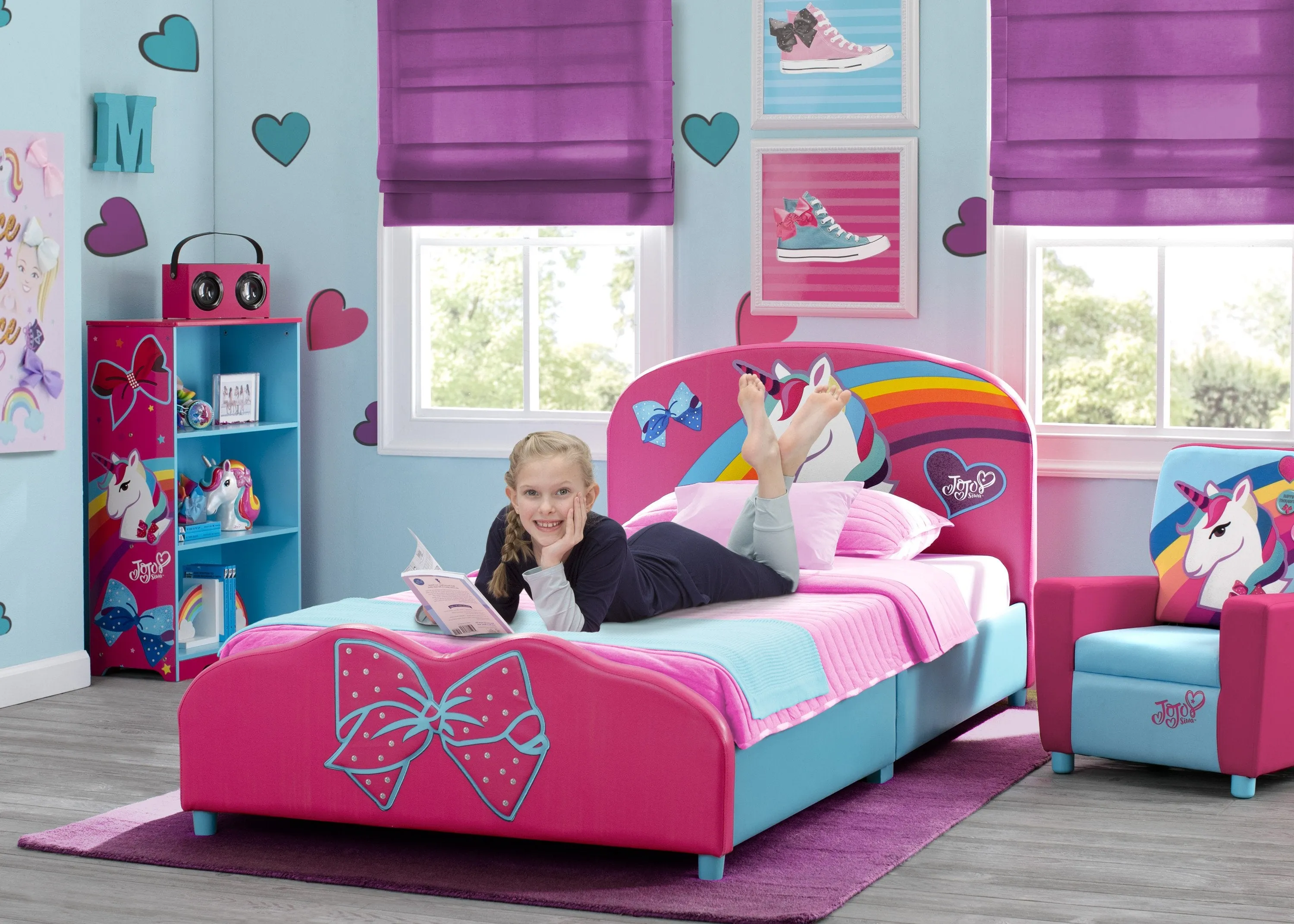 JoJo Siwa Upholstered Twin Bed