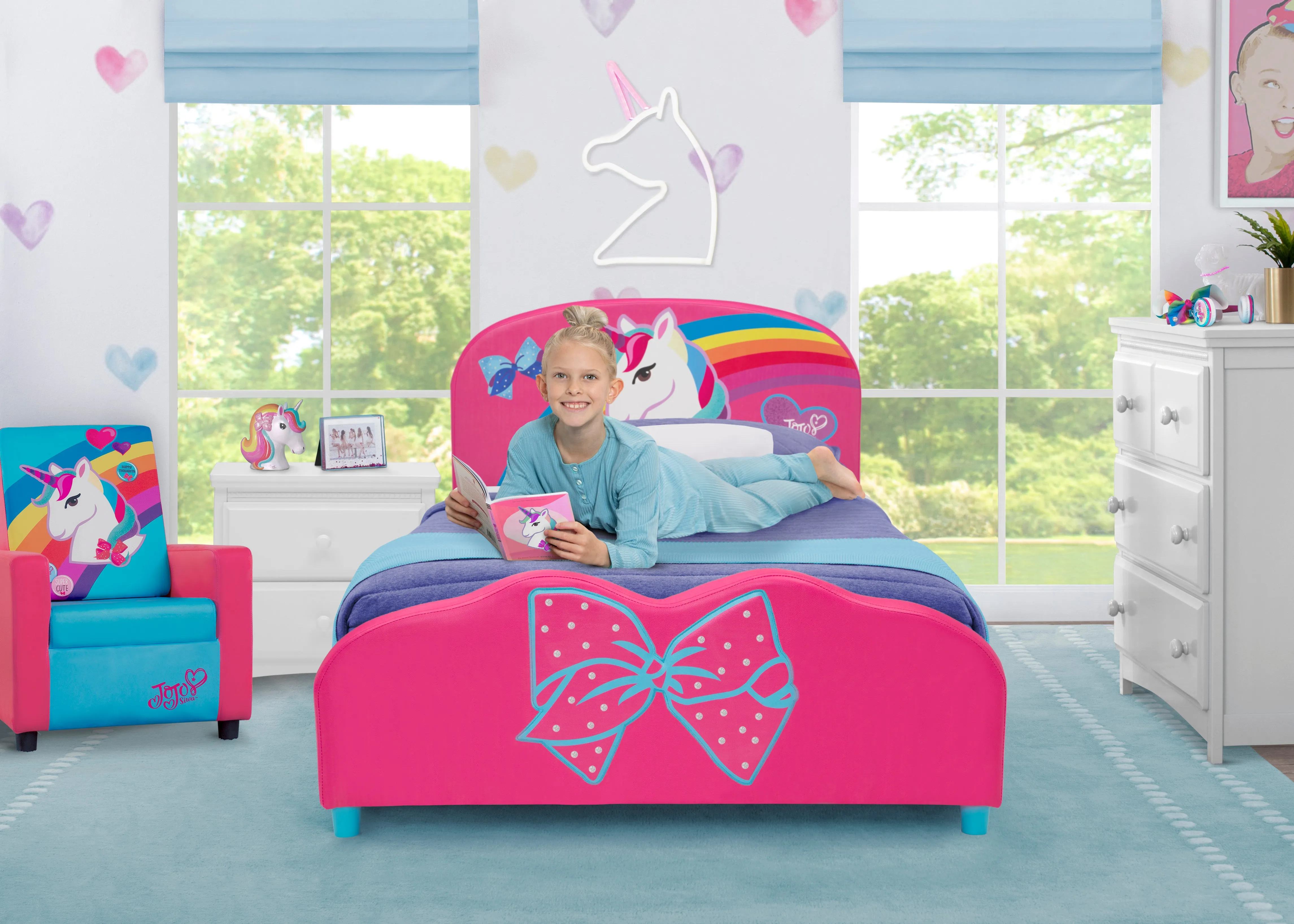 JoJo Siwa Upholstered Twin Bed