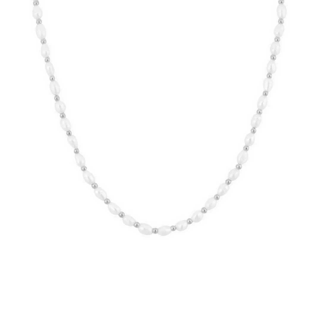 Lagoon Pearl Necklace - Silver