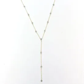 Meira t necklace lariat diamond bezel chain n11532