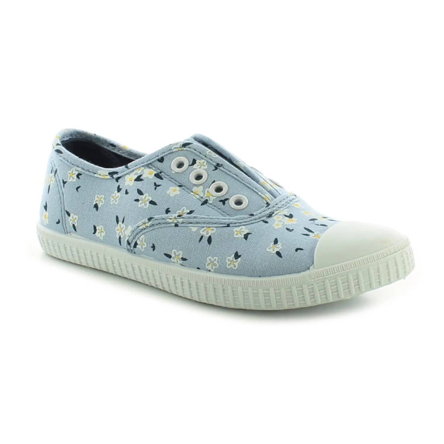 Miss Riot Ivy Girls Blue Floral Slip on Canvas